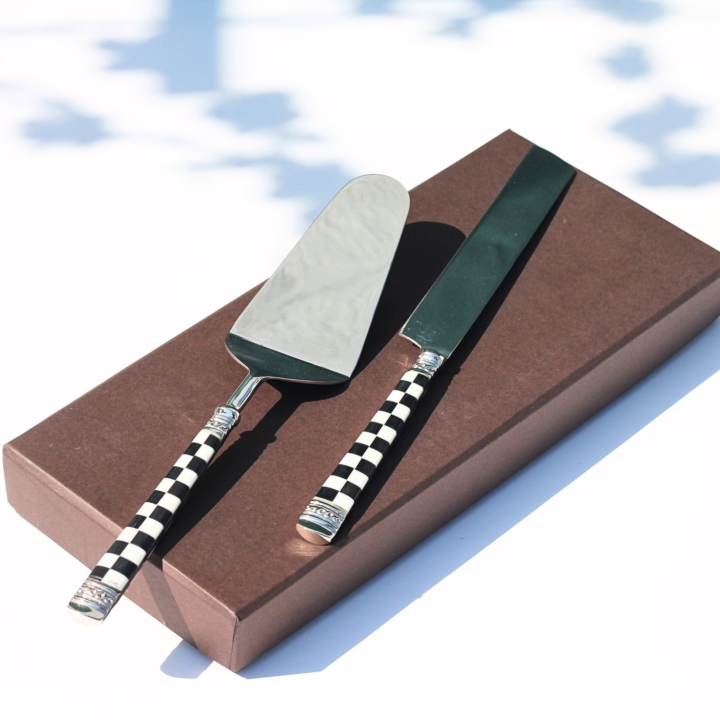 Chess Cake Knife & Server (set of 2)