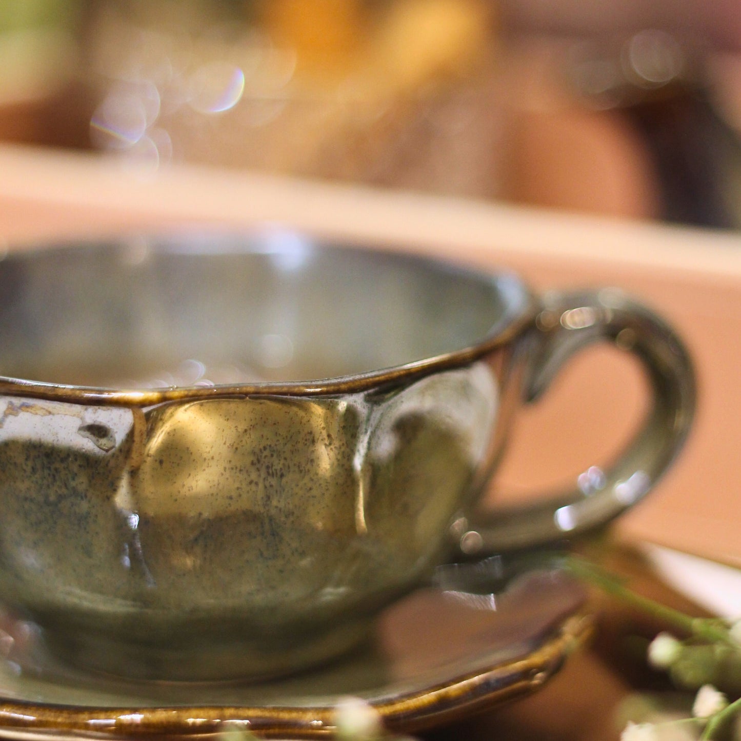 Glaze Cup and Saucer