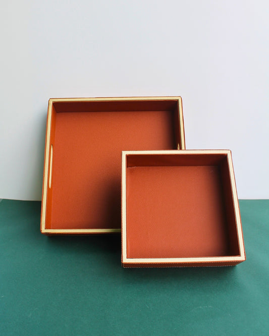 Alma Leatherette Serving Tray