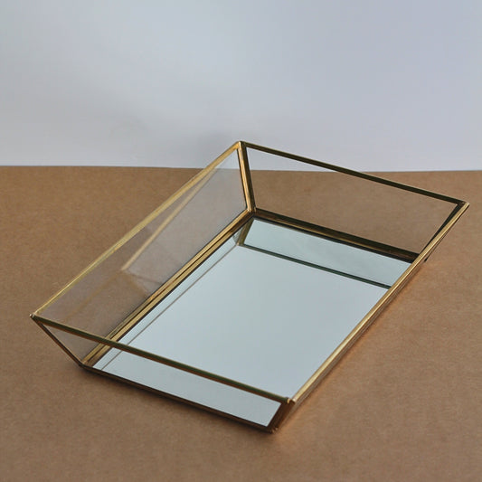 Glass & Brass Beading Tray