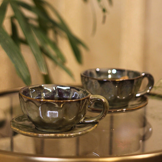 Glaze Cup and Saucer