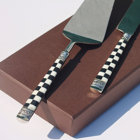 Chess Cake Knife & Server (set of 2)