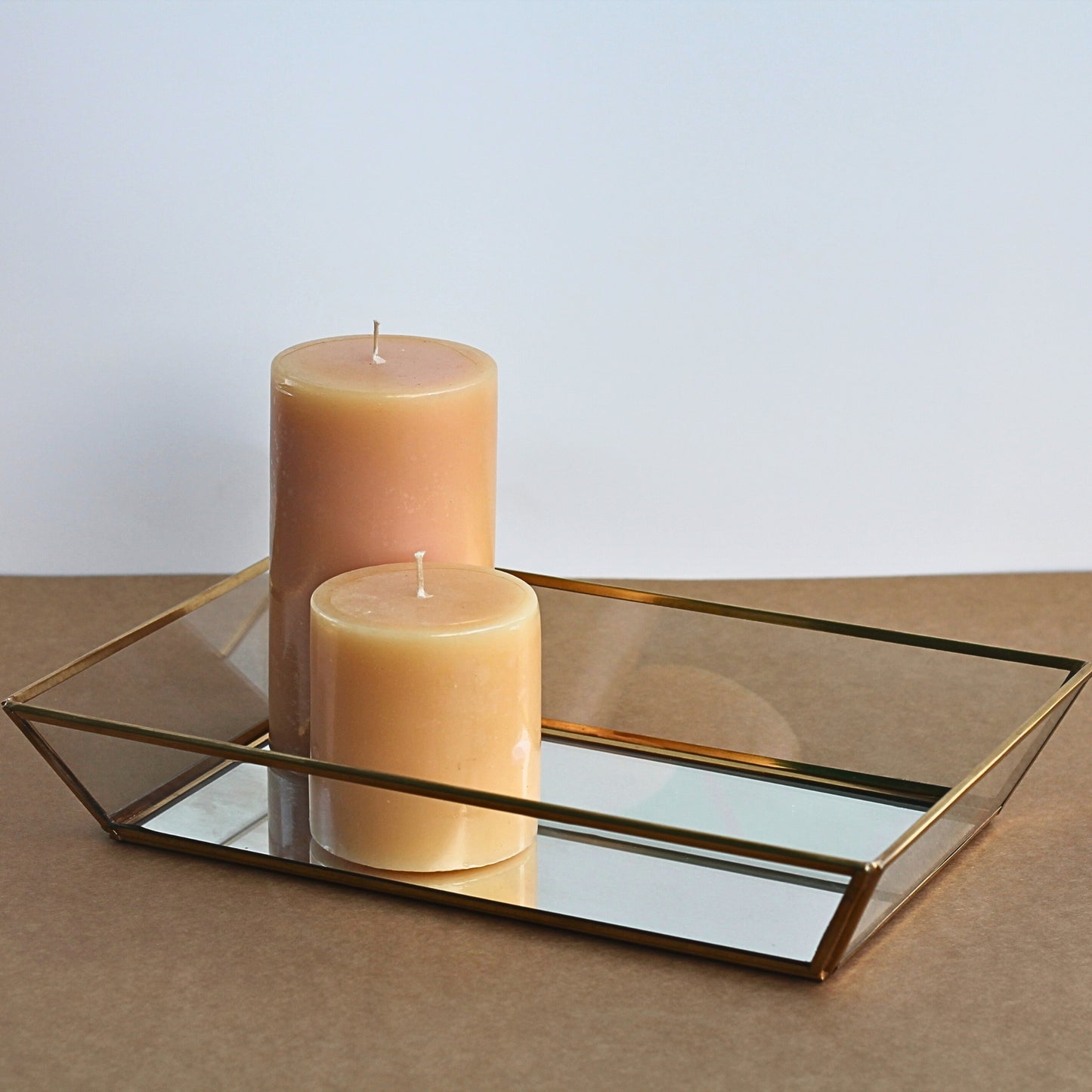 Glass & Brass Beading Tray