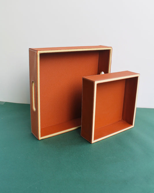 Alma Leatherette Serving Tray