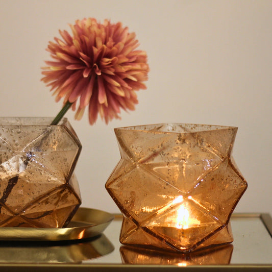 Hex Vase/Votive (set of 2)