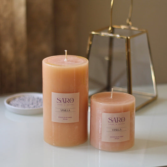 Vanilla Pillar Candle - Beige