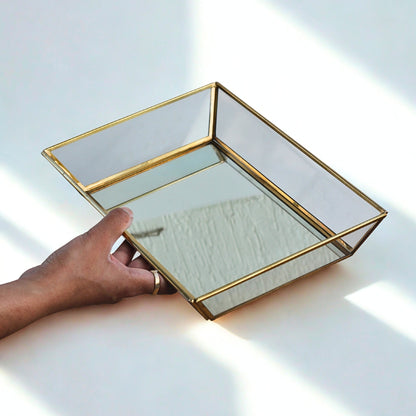Glass & Brass Beading Tray