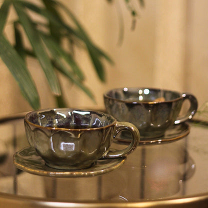 Glaze Cup and Saucer