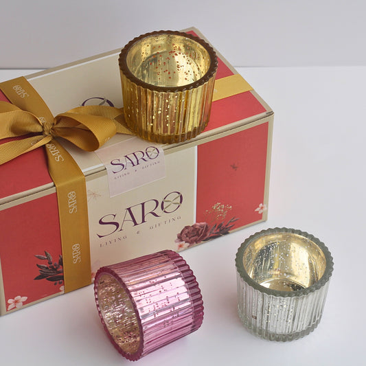 Glitter Votives (set of 3)