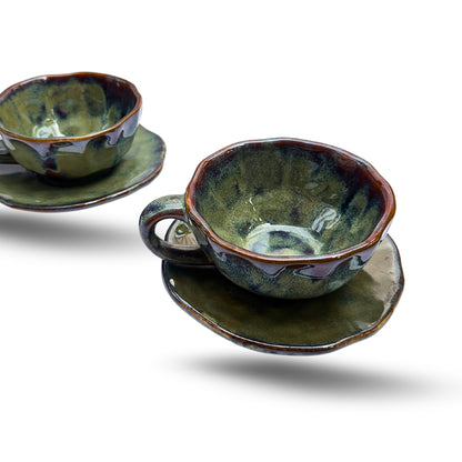 Glaze Cup and Saucer